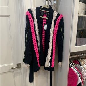 Kate Spade Black and Pink Knit Cardigan
